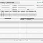 Vorlage Zur Dokumentation Der Täglichen Arbeitszeit Excel Bewundernswert Tagesbericht Oder Tagesrapport
