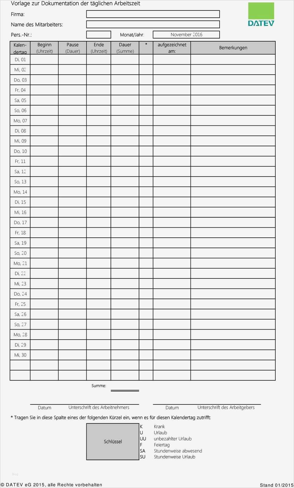 Vorlage Zur Dokumentation Der Täglichen Arbeitszeit Kostenlos Wunderbar Vorlage Zur Dokumentation Der Täglichen Arbeitszeit Pdf
