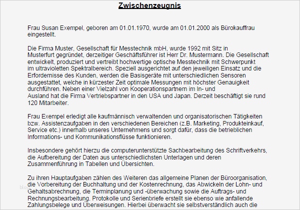 Vorlage Zwischenzeugnis Best Of Vorlage Als Download Zwischenzeugnis Gut Bürokauffrau