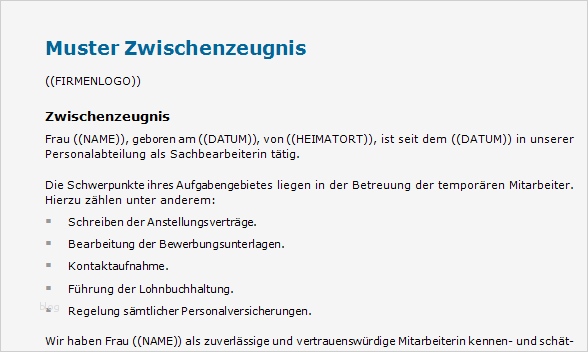 Vorlage Zwischenzeugnis Inspiration Zwischenzeugnis Muster Zum Download