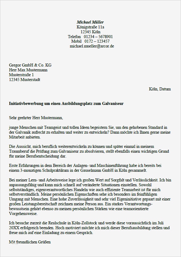65 Gut Vorlagen Bewerbung Ausbildung Abbildung 2 Bewerbung Galvaniseur Ausbildung Sofort Download