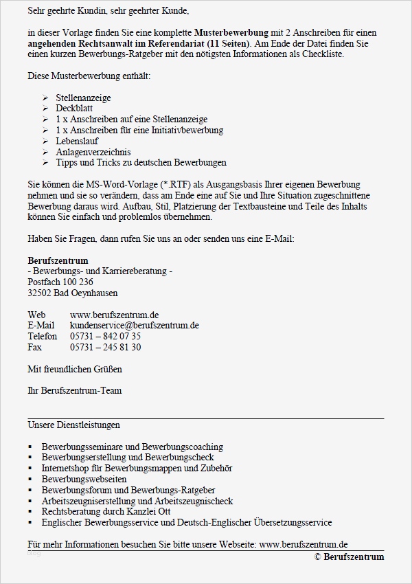 Vorlagen Bewerbung Ausbildung Wunderbar Bewerbung Rechtsreferendar Ausbildung sofort Download
