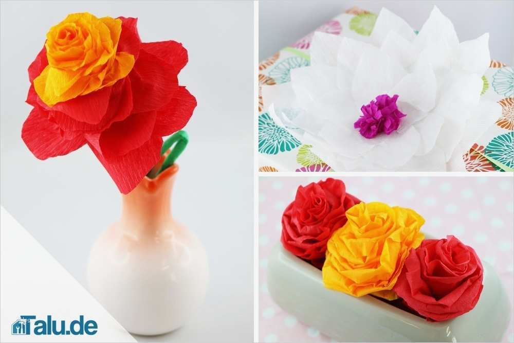 Vorlagen Blumen Basteln Cool Blumen Aus Krepppapier Basteln – Bastelanleitungen Talu