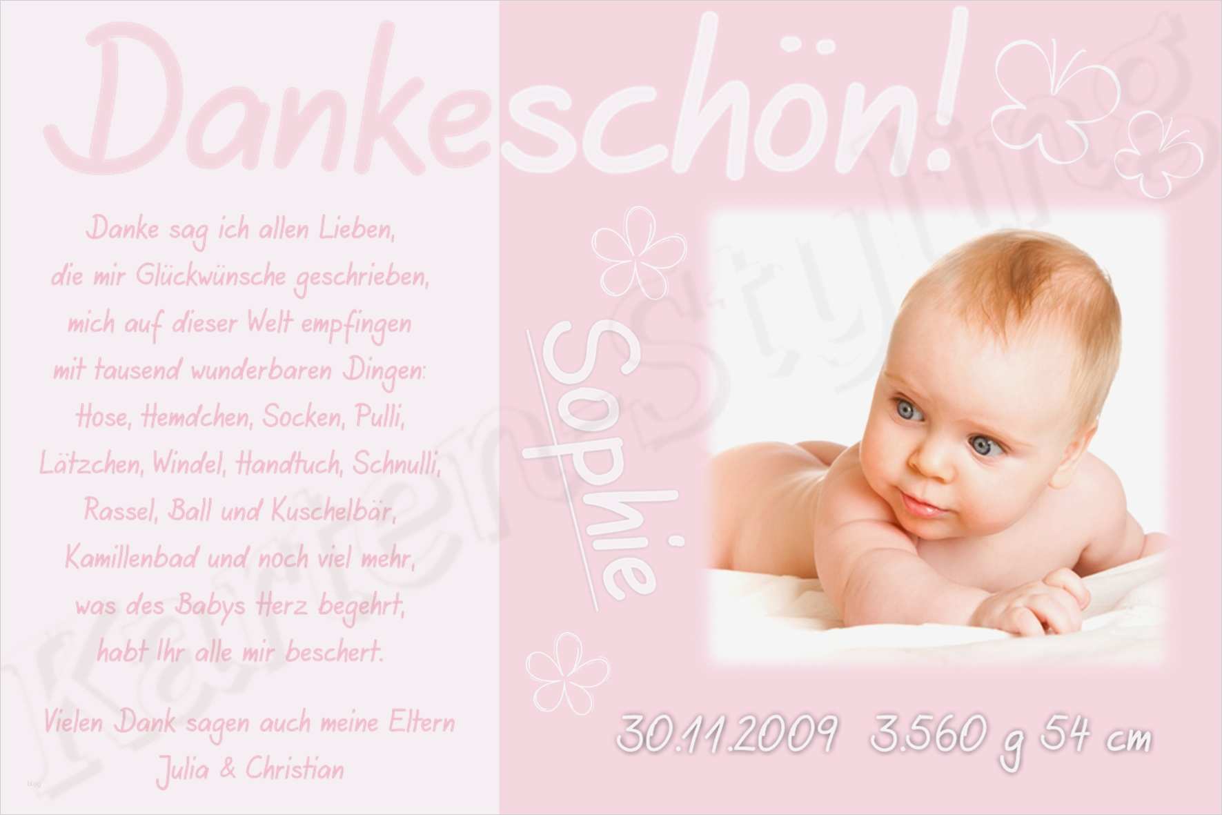 Vorlagen Danksagung Geburt Einzigartig 55 Foto Danksagung Karte Geburt Baby Danksagungskarten