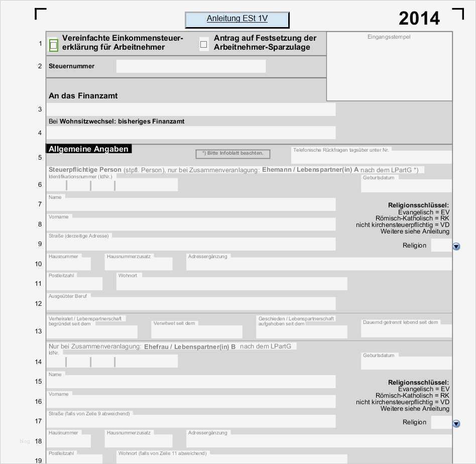 Vorlagen Einkommensteuererklärung 2016 Angenehm Einkommenssteuer 2014 Mit Allen Anlagen Pdf Vorlagen