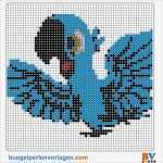 Vorlagen Für Bügelperlen Luxus Rio Blu Bügelperlen Vorlage Perler Bead Pattern