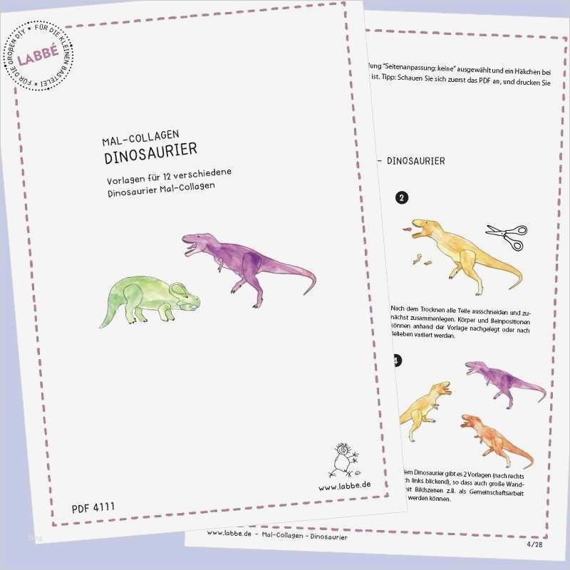 Vorlagen Für Collagen Fabelhaft Mal Collagen Dinosaurier Pdf Basteln Malen Lernen