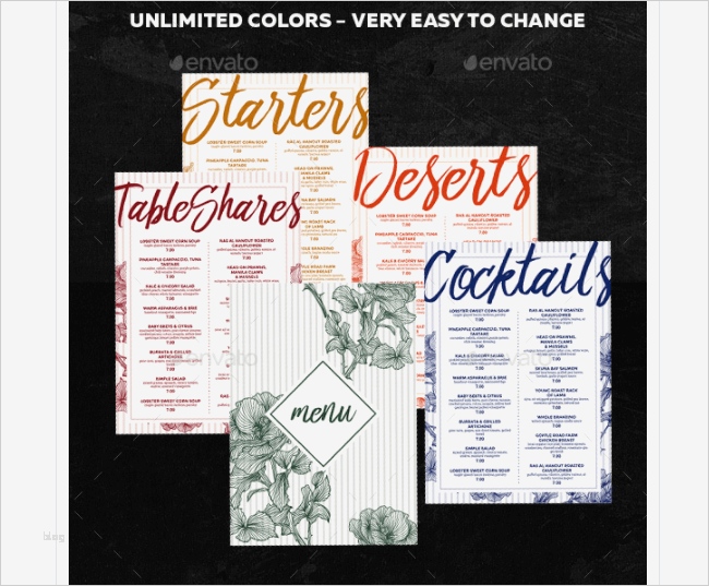 Vorlagen Für Speisekarten Cool Professionelle Speisekarten Vorlagen Unter 20 Euro