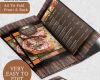 Vorlagen Für Speisekarten Genial Rustic Rustikaler Grill Steakhouse Flyer Mit Menükarte