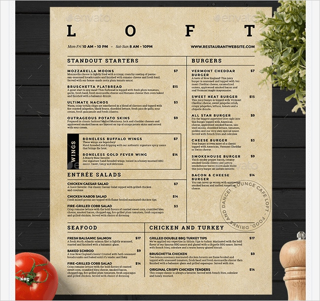 Vorlagen Für Speisekarten Inspiration Professionelle Speisekarten Vorlagen Unter 20 Euro