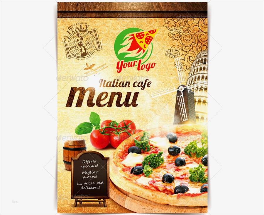 Vorlagen Für Speisekarten Wunderbar Italienisches Restaurant Speisekarte Pizzeria