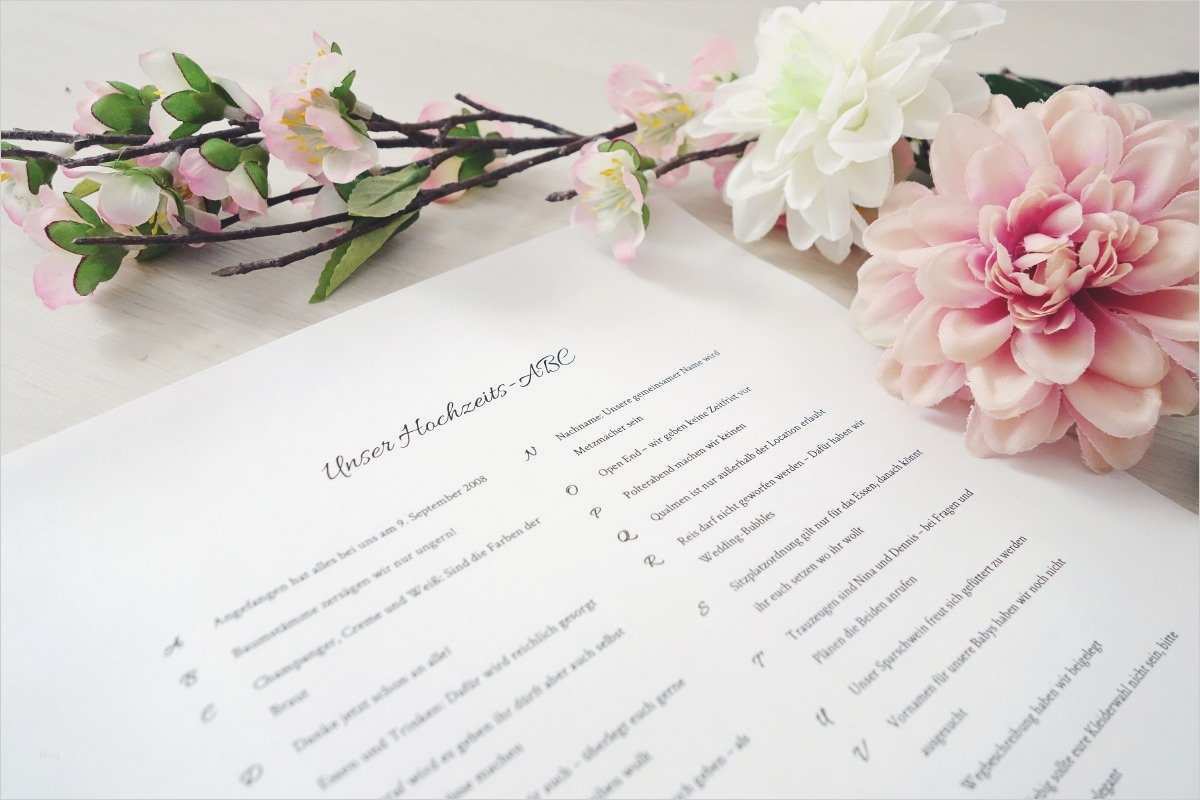 Vorlagen Für Webseiten Erstaunlich Hochzeits Abc Für Hochzeitsgäste – Vorlagen & Infos