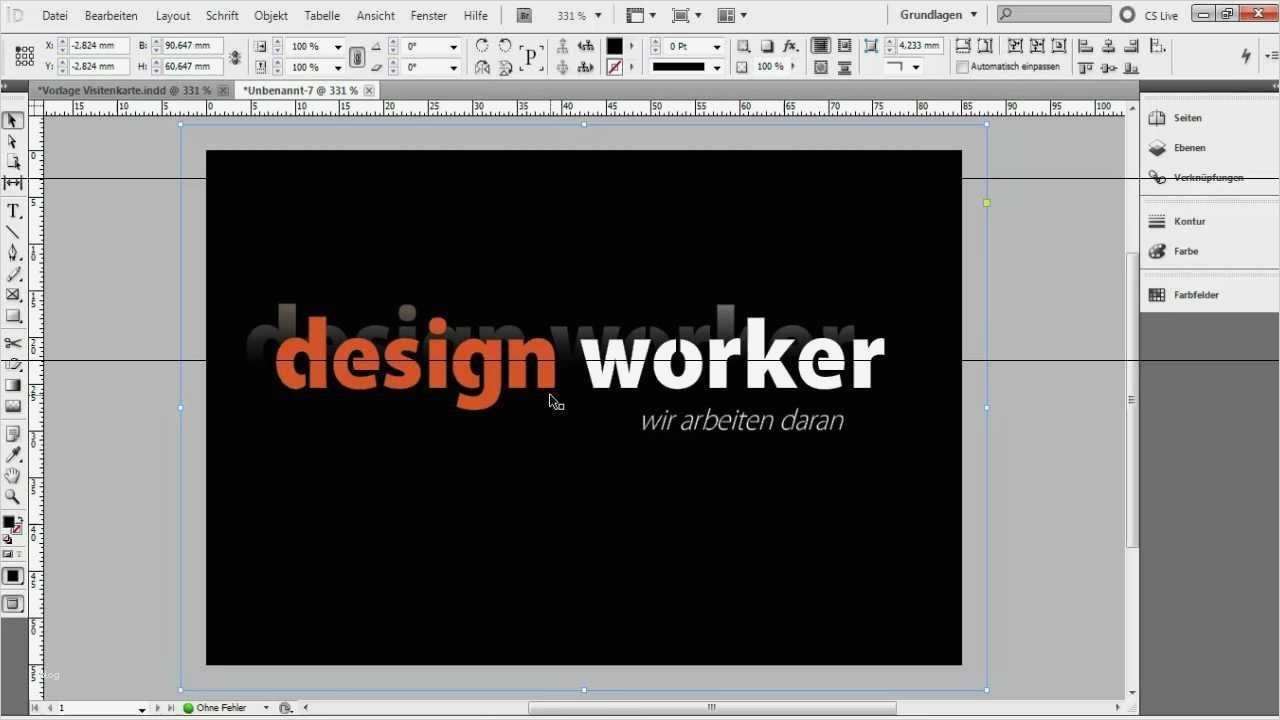 Vorlagen Indesign Inspiration Visitenkarte In Indesign Erstellen [tutorial Vorlage] Teil