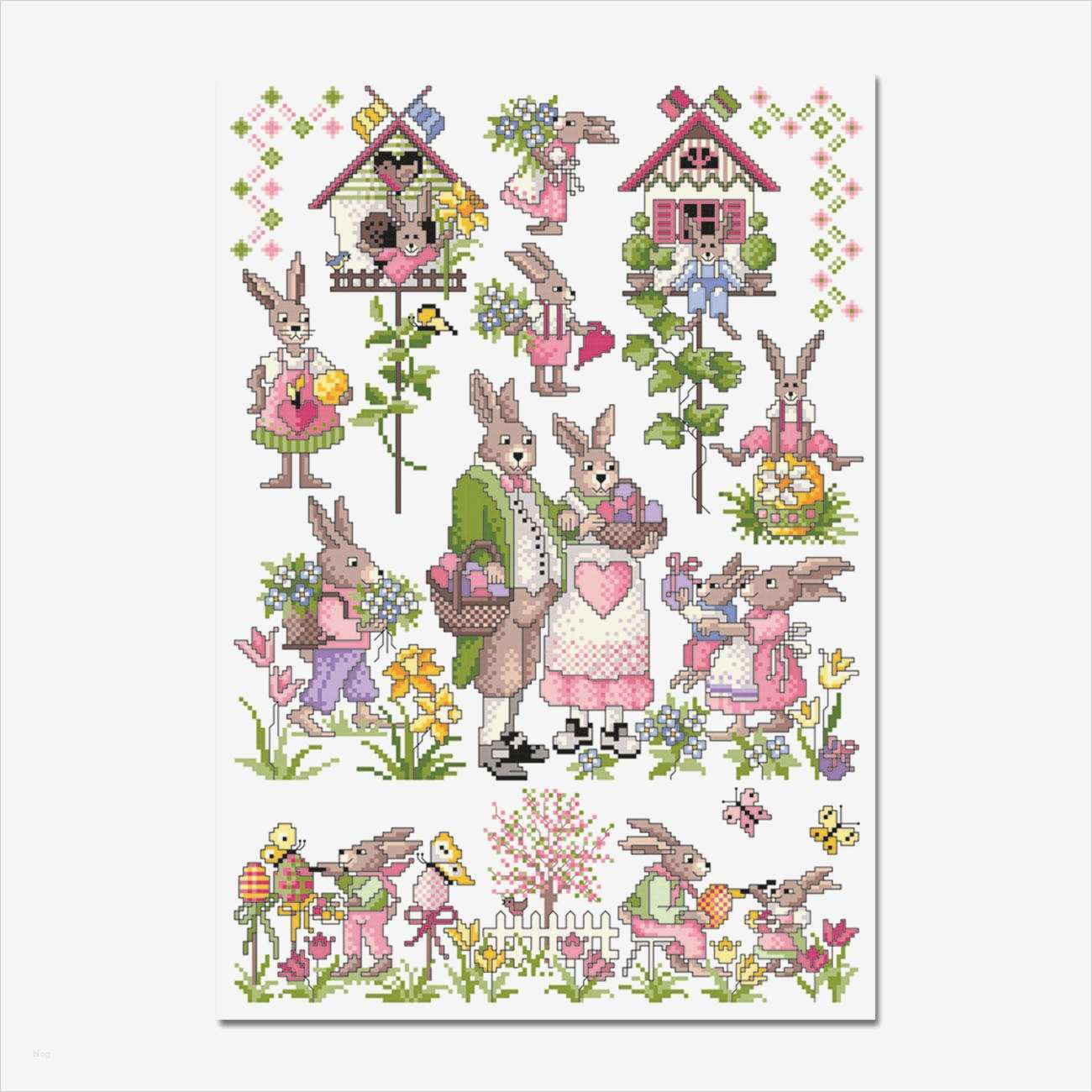 Vorlagen Kreuzstich Angenehm Kreuzstich Zählmuster Vorlagen Hasenbande