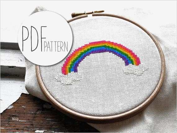 Kinder Kreuzstichmuster Kreuzstich Vorlagen REGENBOGEN