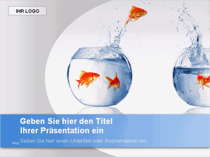 Vorlagen Powerpoint Wunderbar Powerpoint Vorlage Goldfische Blau sofort Download