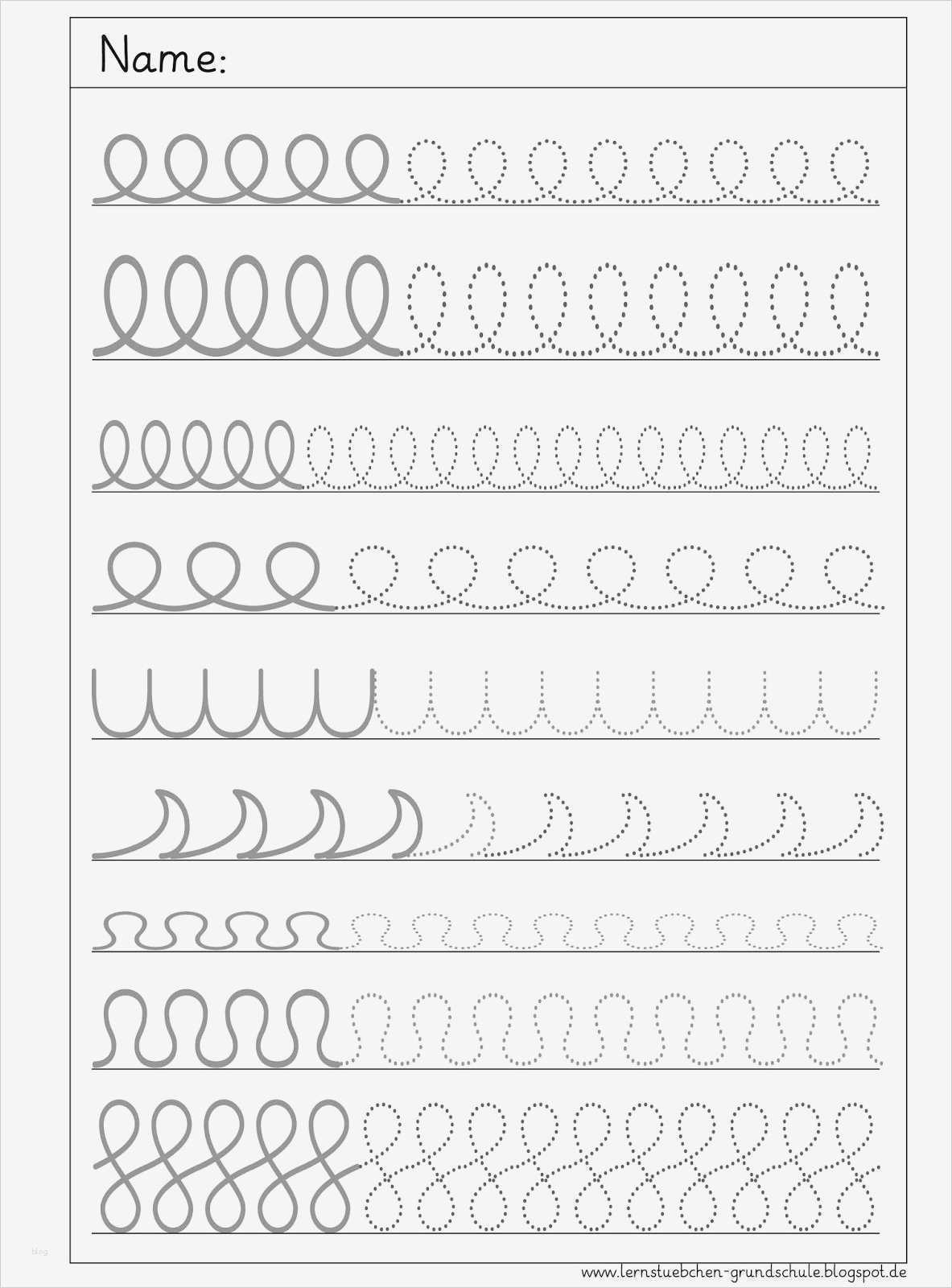 Vorlagen Vorschule Angenehm Lernstübchen Erste Schwungübungen