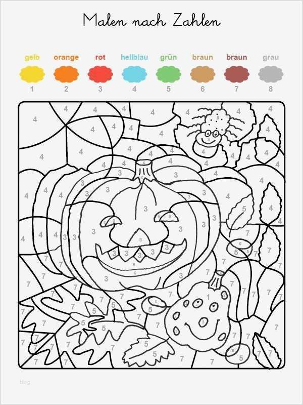 Vorlagen Vorschule Großartig Ausmalbild Malen Nach Zahlen Halloween Kürbisse Ausmalen