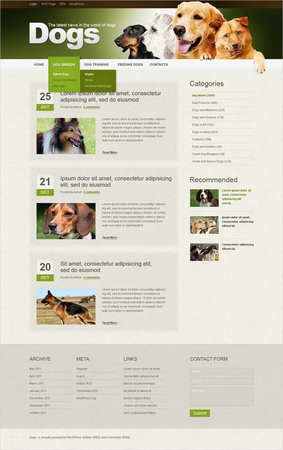 Vorlagen Wordpress Wunderbar Wordpress theme Für Hunde