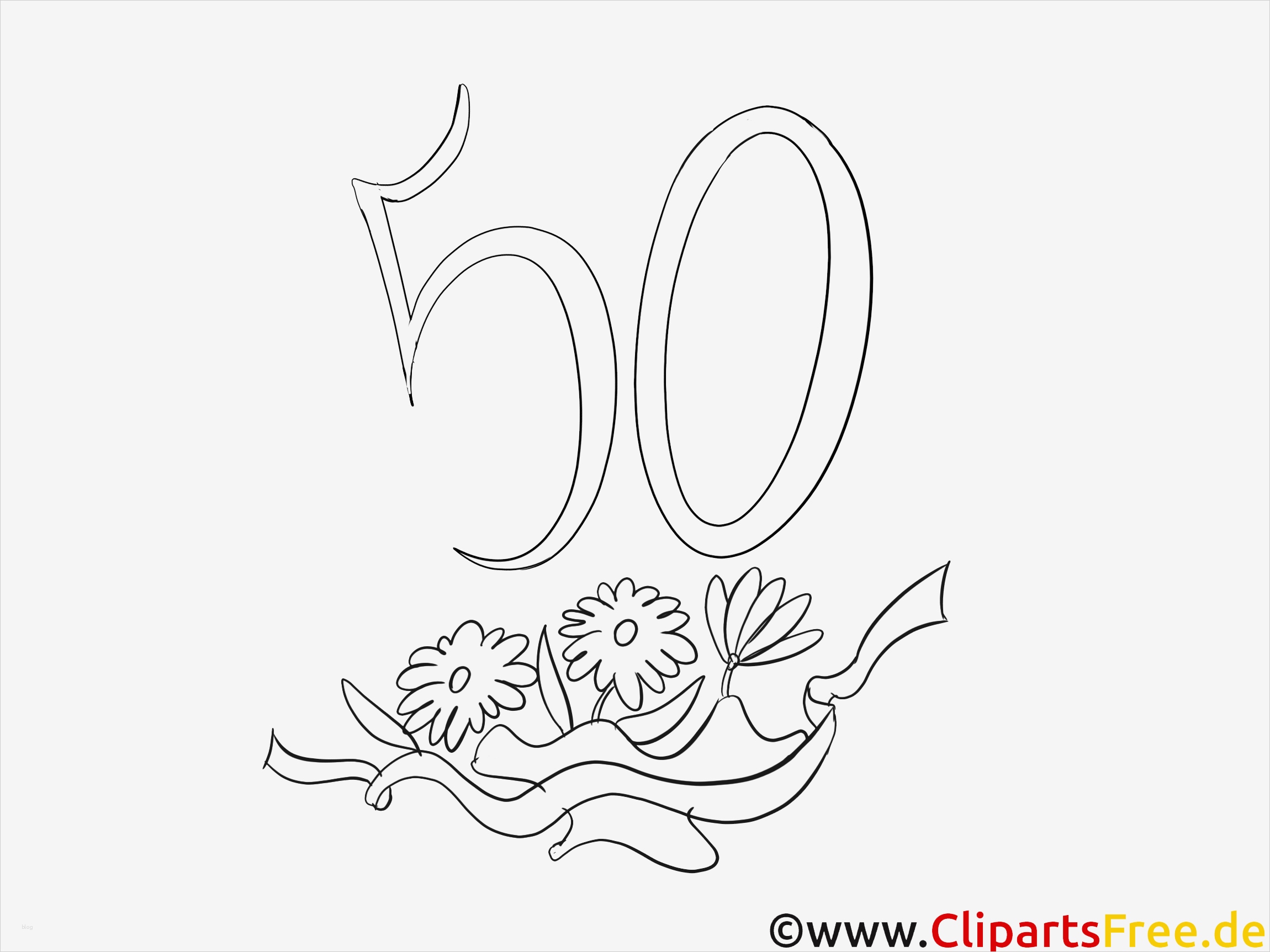 Vorlagen Zum Ausmalen Schön Einfache Malvorlage 50 Geburtstag