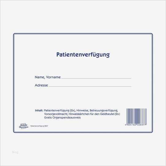 Vorsorgevollmacht Vorlage Word Einzigartig Patientenverfügung 2837