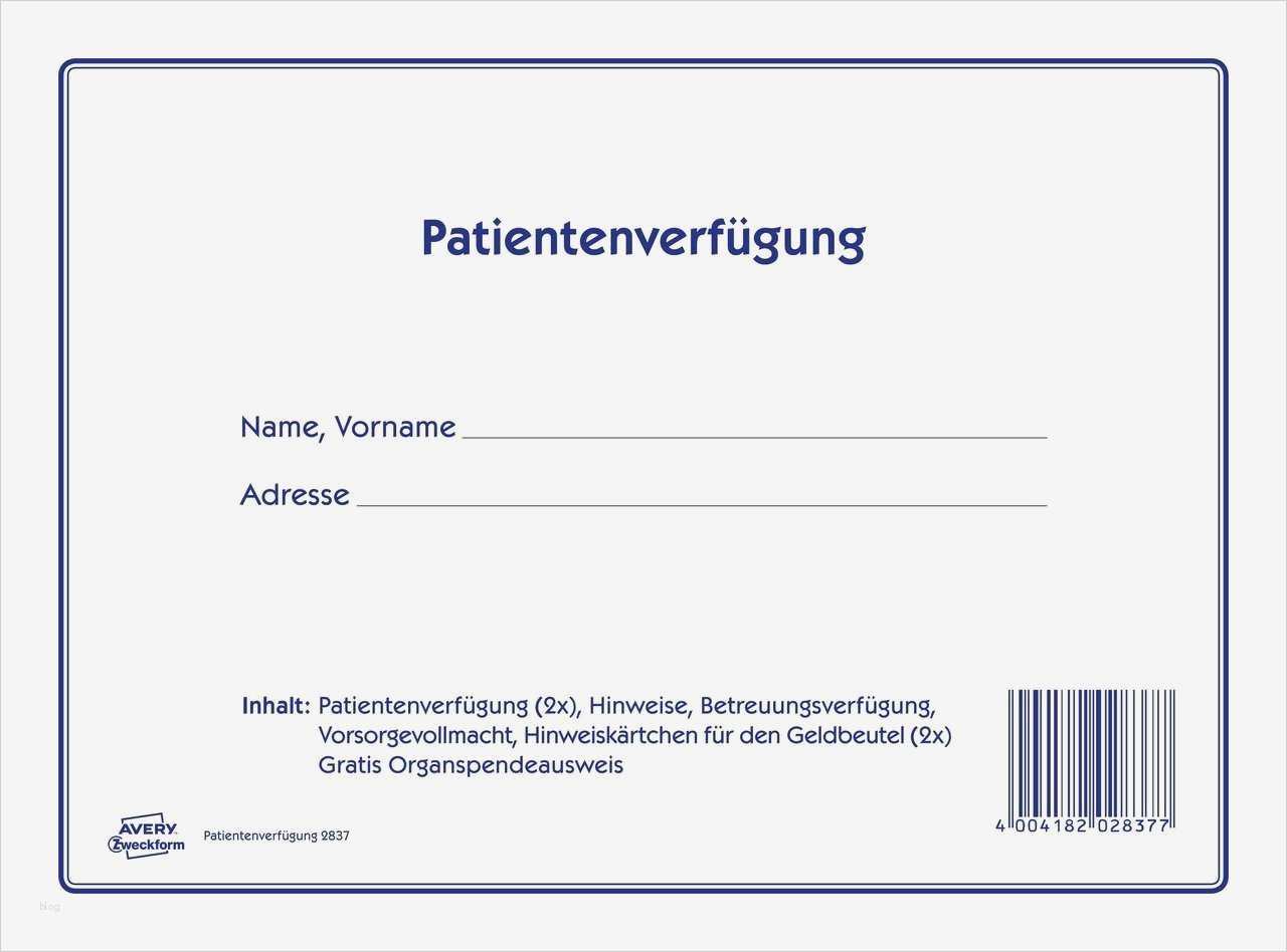 Vorsorgevollmacht Vorlage Word Elegant Patientenverfügung 2837