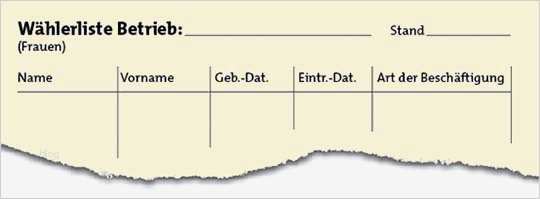 Wählerliste Betriebsratswahl Vorlage Genial Wählerliste