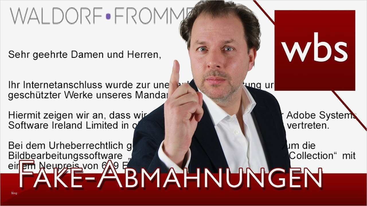 Waldorf Frommer Modifizierte Unterlassungserklärung Vorlage Süß Achtung Vor Fake Abmahnungen Von Schutt Waettke Waldorf