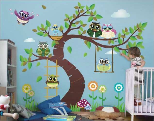 Wandbemalung Kinderzimmer Vorlagen Hübsch Wandtattoo Kinderzimmer Eule No Yk23 Lustiger Eulenbaum