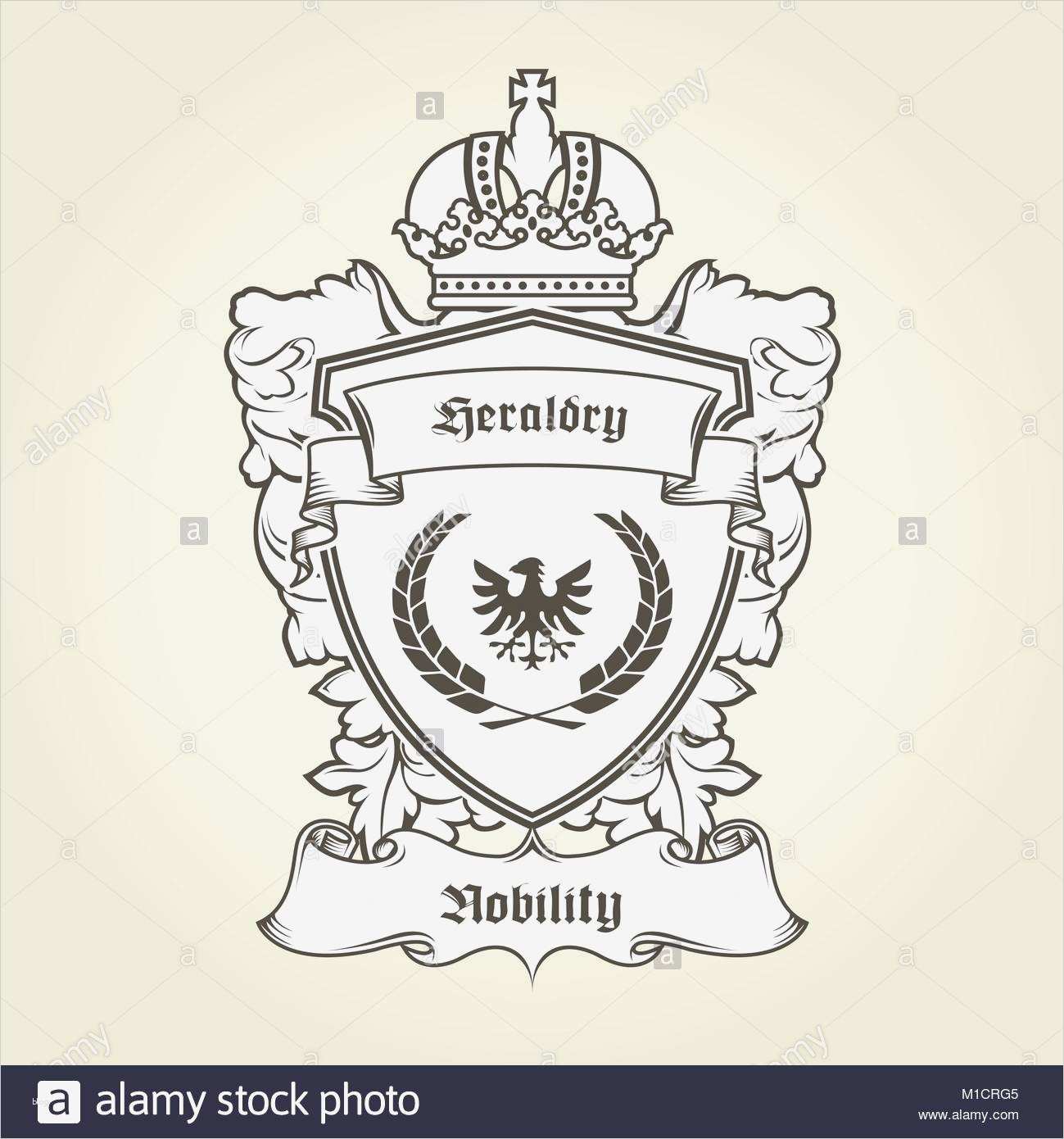 Wappen Vorlage Inspiration Wappen Der Vorlage Mit Heraldischen Adler Schild Krone