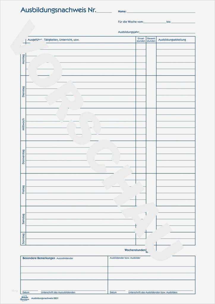 Web Vorlagen Kostenlos Download Großartig Ausbildungsnachweis 2831