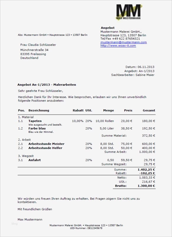 Webdesign Angebot Vorlage Best Of Angebote Schreiben Angebotsvorlagen Und Angebot Muster