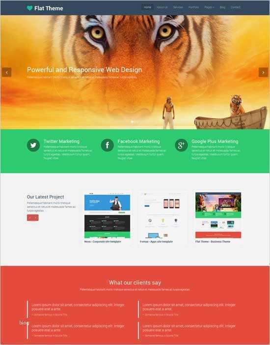 Website Design Vorlagen Erstaunlich 50 Best Flat Design Website Templates Free & Premium
