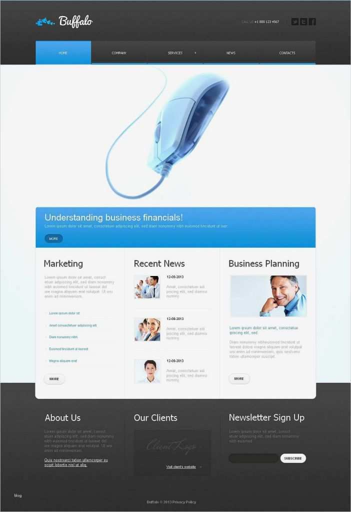 Website Erstellen HTML Vorlage Best Of Buffalo HTML Homepage Vorlage