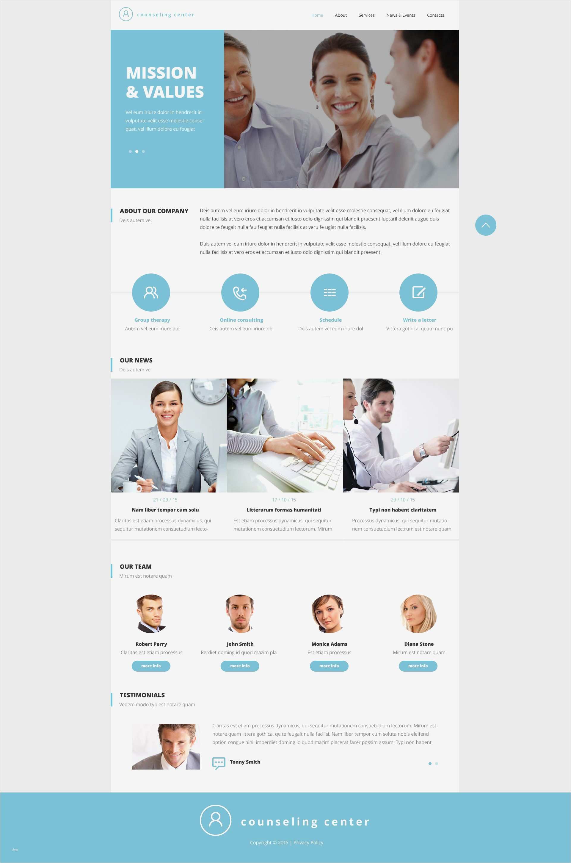 Website Vorlage für Beratung