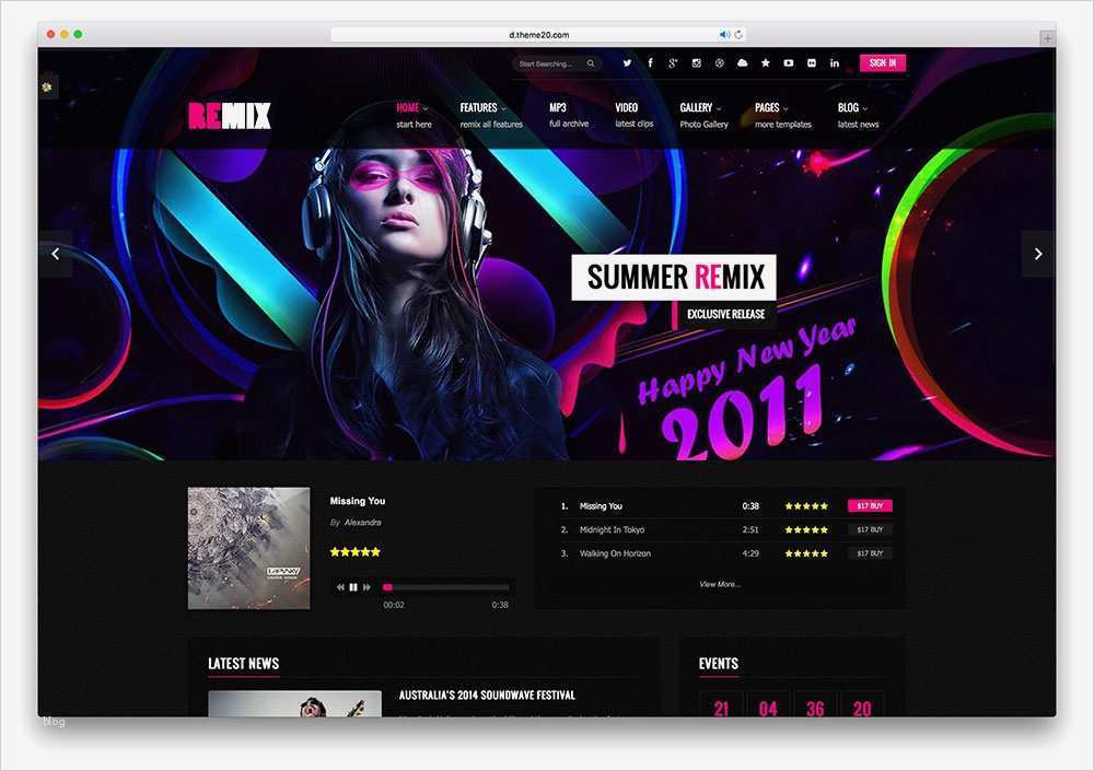 Website Vorlagen Download Schönste 21 Best Responsive HTML5 Music Website Templates 2018