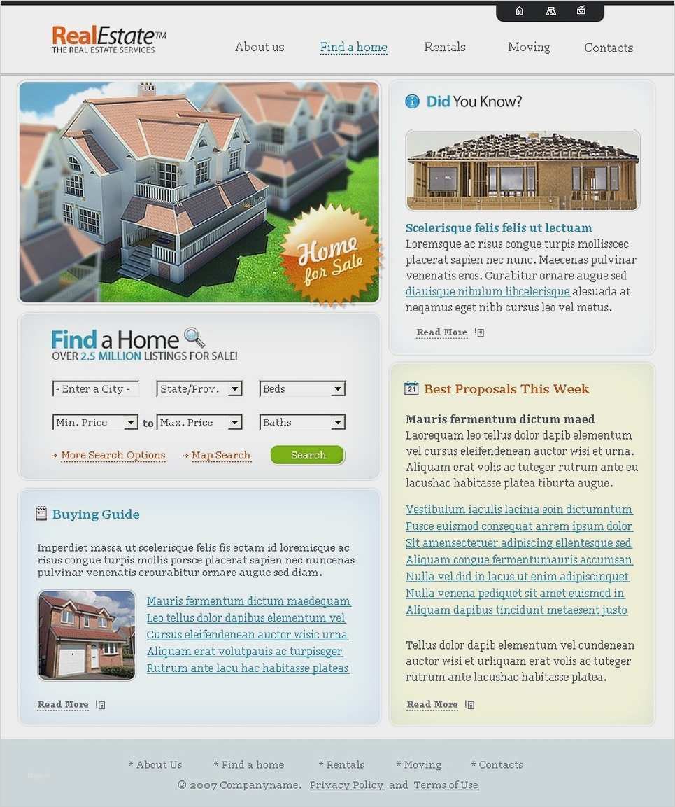 Website Vorlagen Gut Berühmt Immobilien Website Vorlagen Fotos Vorlagen Ideen