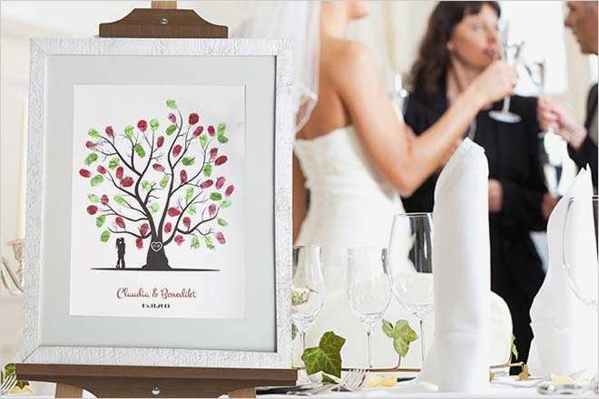 Wedding Tree Vorlage Genial Gästebuch Mit Fingerabdrücken Wedding Tree