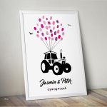 Wedding Tree Vorlage Genial Hochzeitsgästebuch Wedding Tree Balloon Traktor A3