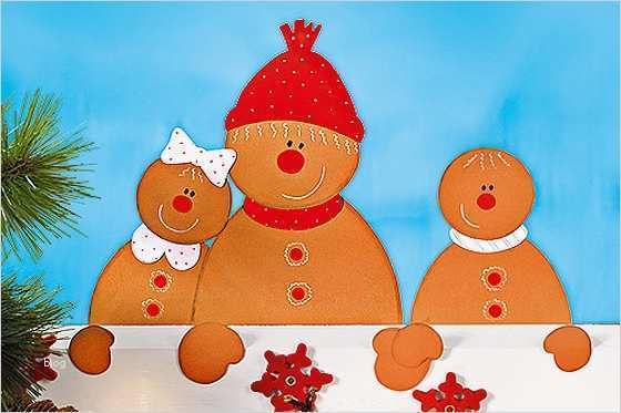 Weihnachten Basteln Mit Kindern Vorlagen Großartig Lebkuchen Fensterbild Familie