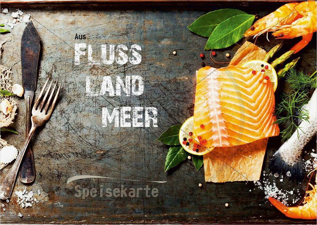 Weihnachtliche Speisekarte Vorlage Erstaunlich Aus Fluss Land Und Meer Speisekarte Design Vorlage Für