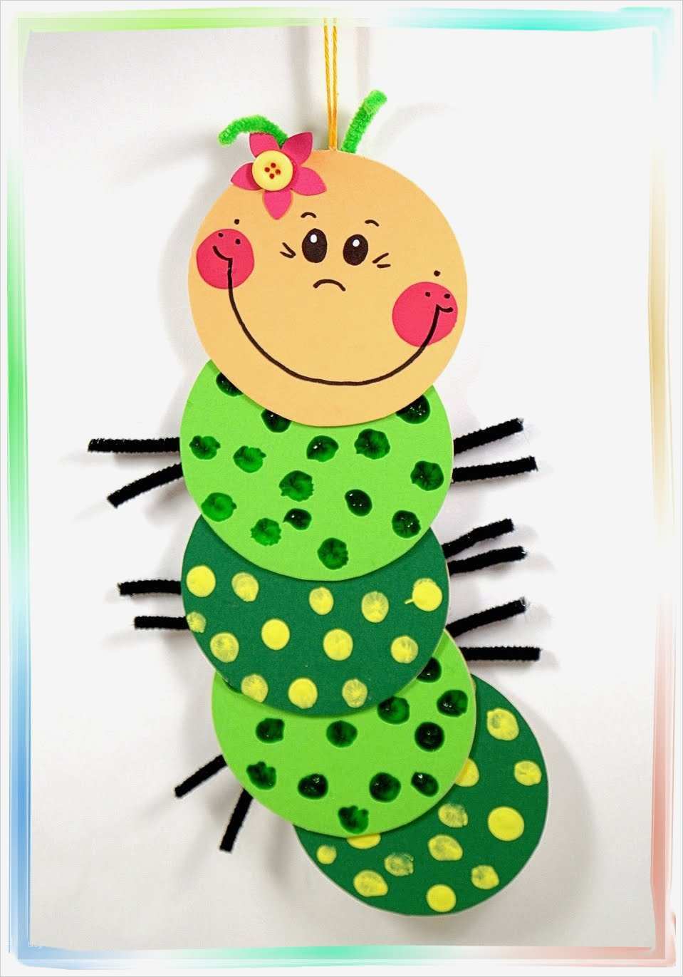 Weihnachtsbasteln Mit Kindern Vorlagen Großartig Fensterbild "süße Raupe" Basteln Mit Kindern