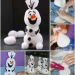 Weihnachtsbasteln Mit Kleinkindern Vorlagen Angenehm Schneemann Olaf Bastelideen Für Weihnachten