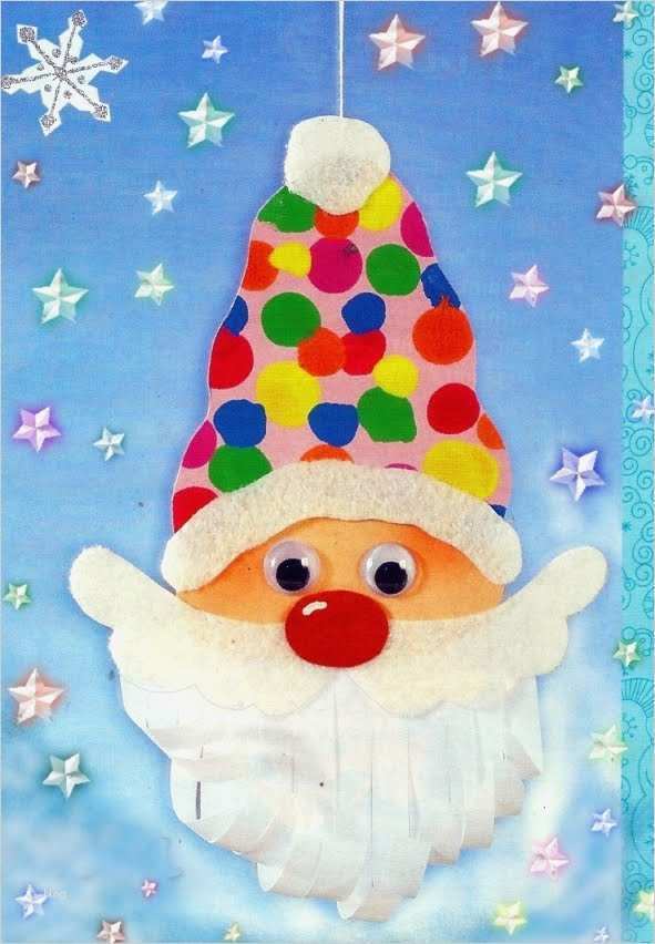 Weihnachtsbasteln Mit Kleinkindern Vorlagen Wunderbar Fensterbild "weihnachtsmann" Basteln Mit Kindern