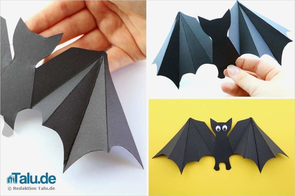 Weihnachtsbasteln Vorlagen Best Of Fledermaus Basteln 3 Einfache Bastelanleitungen Talu