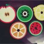 Weihnachtsbasteln Vorlagen Wunderbar Obst & Früchte Untersetzer Aus Bügelperlen Apfel Kiwi