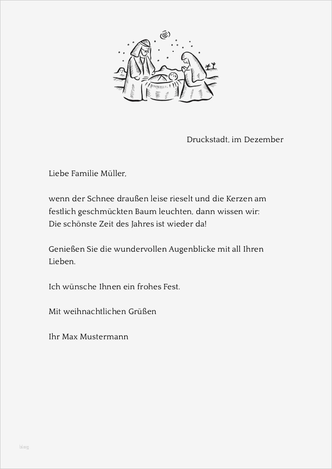 Weihnachtsbrief Vorlage Angenehm Drucke Selbst Kostenlose Vorlage Mit Mustertext Für Einen