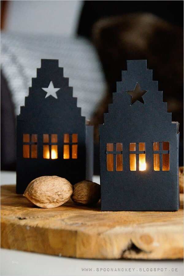 Weihnachtsdorf Basteln Vorlagen Best Of Diy Haus Windlicht Handmade Kultur
