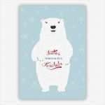 Weihnachtsgrüße Mitarbeiter Vorlagen Erstaunlich Süße Eisbären Weihnachtskarte Mit Nettem Weihnachtsgruß