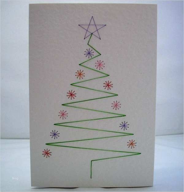 Weihnachtskarte Tannenbaum Vorlage Cool 1001 Schöne Weihnachtskarten Selber Basteln